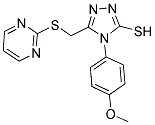 4-(4-METHOXYPHENYL)-5-[(PYRIMIDIN-2-YLTHIO)METHYL]-4H-1,2,4-TRIAZOLE-3-THIOL Struktur