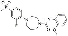 4-(2-FLUORO-4-METHANESULFONYL-PHENYL)-[1,4]DIAZEPANE-1-CARBOXYLIC ACID (2-METHOXY-PHENYL)-AMIDE Struktur