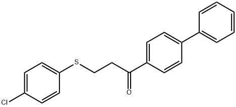 1-[1,1'-BIPHENYL]-4-YL-3-[(4-CHLOROPHENYL)SULFANYL]-1-PROPANONE Struktur