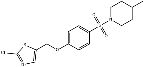 (2-CHLORO-1,3-THIAZOL-5-YL)METHYL 4-[(4-METHYLPIPERIDINO)SULFONYL]PHENYL ETHER Struktur