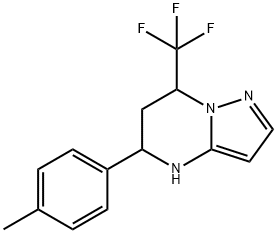 5-P-TOLYL-7-TRIFLUOROMETHYL-4,5,6,7-TETRAHYDRO-PYRAZOLO[1,5-A]PYRIMIDINE Struktur