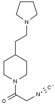 4-(2-PYRROLIDINOETHYL)-1-PIPERIDINO-2-ISOCYANOACETAMIDE Struktur