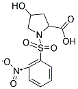 4-HYDROXY-1-(2-NITRO-BENZENESULFONYL)-PYRROLIDINE-2-CARBOXYLIC ACID Struktur