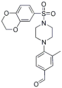 4-[4-(2,3-DIHYDRO-1,4-BENZODIOXIN-6-YLSULFONYL)PIPERAZIN-1-YL]-3-METHYLBENZALDEHYDE Struktur