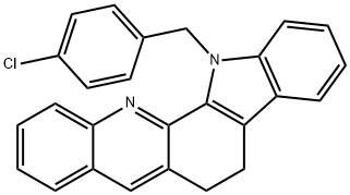 13-(4-CHLOROBENZYL)-6,13-DIHYDRO-5H-INDOLO[3,2-C]ACRIDINE Struktur