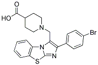 1-[2-(4-BROMOPHENYL)BENZO[D]IMIDAZO[2,1-B]THIAZOL-3-YLMETHYL]PIPERIDINE-4-CARBOXYLIC ACID Struktur