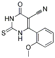 6-(2-METHOXY-PHENYL)-4-OXO-2-THIOXO-1,2,3,4-TETRAHYDRO-PYRIMIDINE-5-CARBONITRILE Struktur