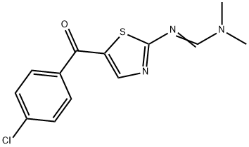 N'-[5-(4-CHLOROBENZOYL)-1,3-THIAZOL-2-YL]-N,N-DIMETHYLIMINOFORMAMIDE Struktur