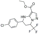 5-(4-CHLORO-PHENYL)-7-TRIFLUOROMETHYL-4,5,6,7-TETRAHYDRO-PYRAZOLO[1,5-A]PYRIMIDINE-3-CARBOXYLIC ACID ETHYL ESTER Struktur