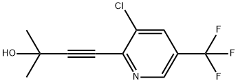 4-[3-CHLORO-5-(TRIFLUOROMETHYL)-2-PYRIDINYL]-2-METHYL-3-BUTYN-2-OL Struktur