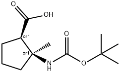 CIS-2-TERT-BUTOXYCARBONYLAMINO-2-METHYL-CYCLOPENTANECARBOXYLIC ACID Struktur