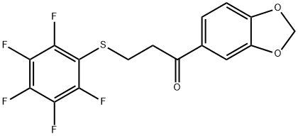 1-(1,3-BENZODIOXOL-5-YL)-3-[(2,3,4,5,6-PENTAFLUOROPHENYL)SULFANYL]-1-PROPANONE Struktur