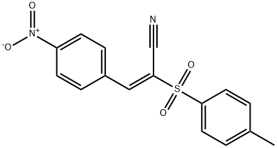 2-((4-METHYLPHENYL)SULFONYL)-3-(4-NITROPHENYL)PROP-2-ENENITRILE Struktur