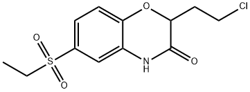 2-(2-CHLOROETHYL)-6-(ETHYLSULFONYL)-2H-1,4-BENZOXAZIN-3(4H)-ONE Struktur