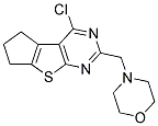 4-CHLORO-2-(MORPHOLIN-4-YLMETHYL)-6,7-DIHYDRO-5H-CYCLOPENTA[4,5]THIENO[2,3-D]PYRIMIDINE Struktur