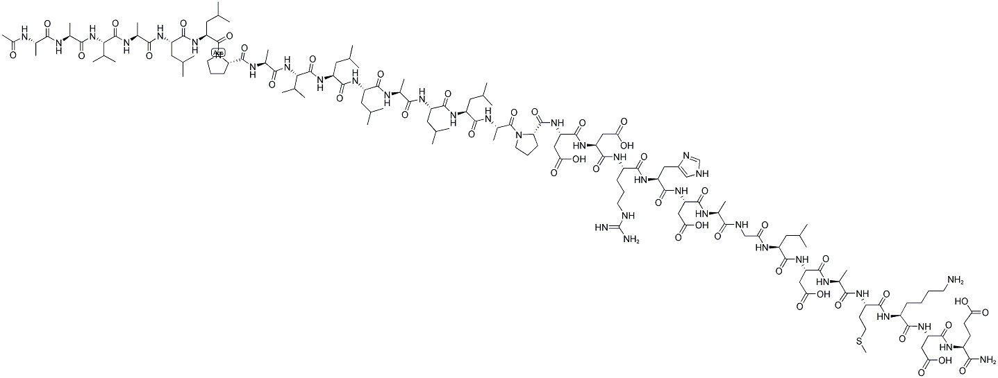 AC-AAVALLPAVLLALLAPDDRHDAGLDAMKDE-NH2 Struktur