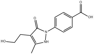 4-[4-(2-HYDROXYETHYL)-3-METHYL-5-OXO-2,5-DIHYDRO-1H-PYRAZOL-1-YL]BENZENECARBOXYLIC ACID Struktur