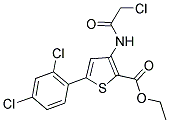 ETHYL 3-[(CHLOROACETYL)AMINO]-5-(2,4-DICHLOROPHENYL)THIOPHENE-2-CARBOXYLATE Struktur