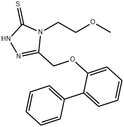 5-(BIPHENYL-2-YLOXYMETHYL)-4-(2-METHOXY-ETHYL)-4H-[1,2,4]TRIAZOLE-3-THIOL Struktur