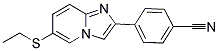 4-[6-(ETHYLSULFANYL)IMIDAZO[1,2-A]PYRIDIN-2-YL]BENZONITRILE Struktur