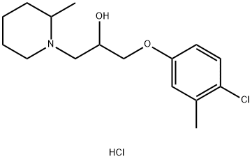 1-(4-CHLORO-3-METHYLPHENOXY)-3-(2-METHYLPIPERIDIN-1-YL)PROPAN-2-OL HYDROCHLORIDE Struktur