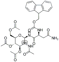 TRI-O-ACETYL-BETA-D-GLCNAC-FMOC-ASN Struktur