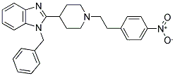 1-BENZYL-2-(1-[2-(4-NITRO-PHENYL)-ETHYL]-PIPERIDIN-4-YL)-1H-BENZOIMIDAZOLE Struktur