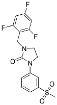 1-[3-(METHYLSULFONYL)PHENYL]-3-(2,4,6-TRIFLUOROBENZYL)IMIDAZOLIDIN-2-ONE Struktur