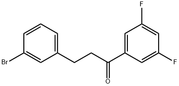 3-(3-BROMOPHENYL)-3',5'-DIFLUOROPROPIOPHENONE Struktur