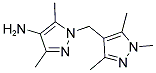 3,5-DIMETHYL-1-(1,3,5-TRIMETHYL-1 H-PYRAZOL-4-YLMETHYL)-1 H-PYRAZOL-4-YLAMINE Struktur