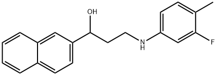 3-(3-FLUORO-4-METHYLANILINO)-1-(2-NAPHTHYL)-1-PROPANOL Struktur