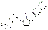 1-[3-(METHYLSULFONYL)PHENYL]-3-(2-NAPHTHYLMETHYL)IMIDAZOLIDIN-2-ONE Struktur