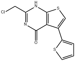 2-CHLOROMETHYL-5-THIOPHEN-2-YL-3H-THIENO[2,3-D]PYRIMIDIN-4-ONE Struktur