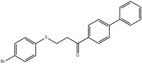 1-[1,1'-BIPHENYL]-4-YL-3-[(4-BROMOPHENYL)SULFANYL]-1-PROPANONE Struktur