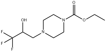 4-(3,3,3-TRIFLUORO-2-HYDROXY-PROPYL)-PIPERAZINE-1-CARBOXYLIC ACID ETHYL ESTER Struktur