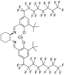 2,2'-[TRANS-1,2-CYCLOHEXANEDIYLBIS(NITRILOMETHYLIDYNE)]BIS[6-TERT-BUTYL-4-(PERFLUOROOCTYL)PHENOLATO]COBALT(II) Struktur