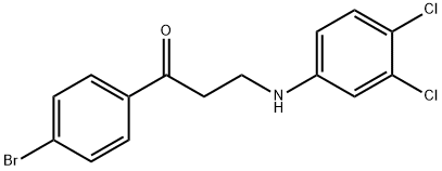 1-(4-BROMOPHENYL)-3-(3,4-DICHLOROANILINO)-1-PROPANONE Struktur