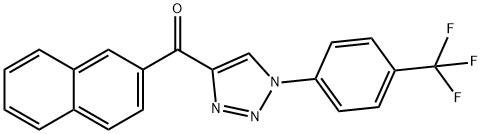 2-NAPHTHYL(1-[4-(TRIFLUOROMETHYL)PHENYL]-1H-1,2,3-TRIAZOL-4-YL)METHANONE Struktur