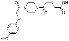 5-(4-[(4-METHOXYPHENOXY)ACETYL]PIPERAZIN-1-YL)-5-OXOPENTANOIC ACID Struktur