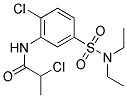 2-CHLORO-N-[2-CHLORO-5-[(DIETHYLAMINO)SULFONYL]PHENYL]PROPANAMIDE Struktur