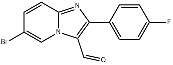 6-BROMO-2-(4-FLUORO-PHENYL)-IMIDAZO[1,2-A]-PYRIDINE-3-CARBALDEHYDE Struktur