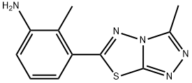 2-METHYL-3-(3-METHYL-[1,2,4]TRIAZOLO[3,4-B]-[1,3,4]THIADIAZOL-6-YL)-PHENYLAMINE Struktur