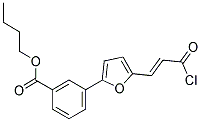 BUTYL 3-(5-[(1E)-3-CHLORO-3-OXOPROP-1-ENYL]-2-FURYL)BENZOATE Struktur