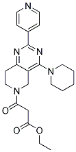 3-OXO-3-(4-PIPERIDIN-1-YL-2-PYRIDIN-4-YL-7,8-DIHYDRO-5H-PYRIDO[4,3-D]PYRIMIDIN-6-YL)-PROPIONIC ACID ETHYL ESTER Struktur