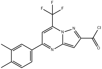 5-(3,4-DIMETHYL-PHENYL)-7-TRIFLUOROMETHYL-PYRAZOLO[1,5-A]PYRIMIDINE-2-CARBONYL CHLORIDE Struktur