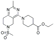 1-(6-METHANESULFONYL-2-METHYL-5,6,7,8-TETRAHYDRO-PYRIDO[4,3-D]PYRIMIDIN-4-YL)-PIPERIDINE-4-CARBOXYLIC ACID ETHYL ESTER Struktur