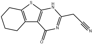 (4-OXO-3,4,5,6,7,8-HEXAHYDRO-BENZO[4,5]THIENO[2,3-D]PYRIMIDIN-2-YL)-ACETONITRILE Struktur