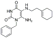 6-AMINO-1-BENZYL-5-(2-CYCLOHEX-1-ENYL-ETHYLAMINO)-1H-PYRIMIDINE-2,4-DIONE Struktur