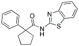 N-BENZOTHIAZOL-2-YL(PHENYLCYCLOPENTYL)FORMAMIDE Struktur