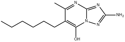 2-AMINO-6-HEXYL-5-METHYL[1,2,4]TRIAZOLO[1,5-A]PYRIMIDIN-7-OL Struktur